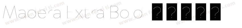 Madera Extra Bold字体转换